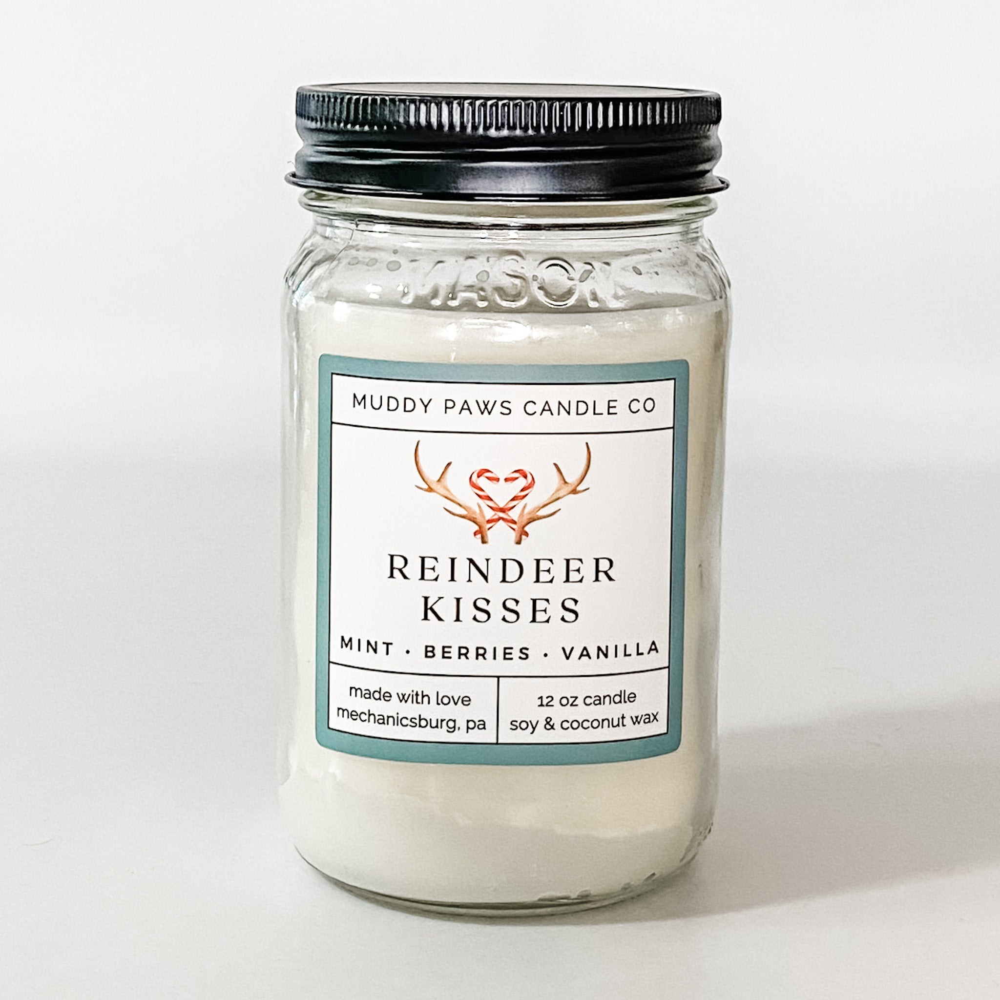 Winter Holiday 12 oz Mason Jar Candle